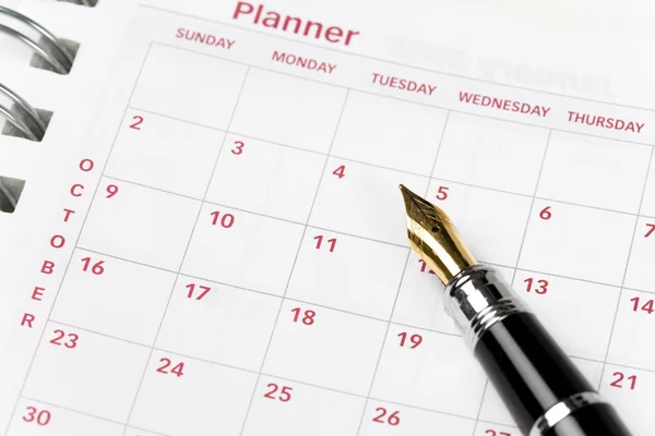 Agenda do calendário — Fotografia de Stock