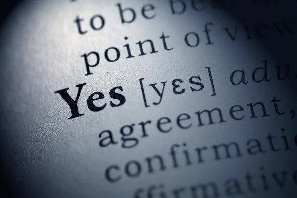 Word of yes — Stock Photo, Image