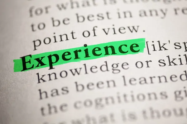 Experience — Stock Photo, Image