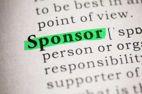 Sponsor — Stock Photo, Image