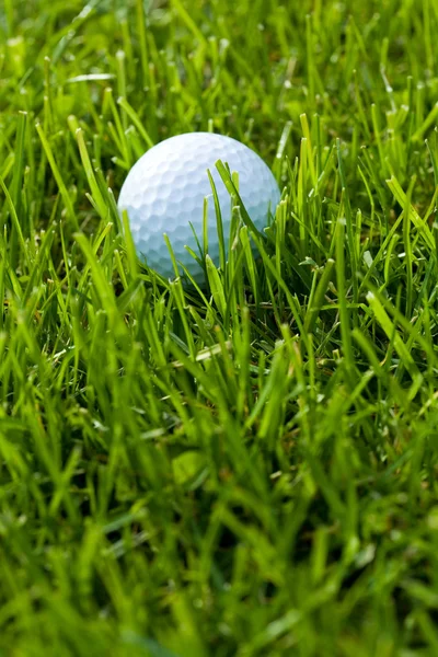 Golfball und Gras — Stockfoto