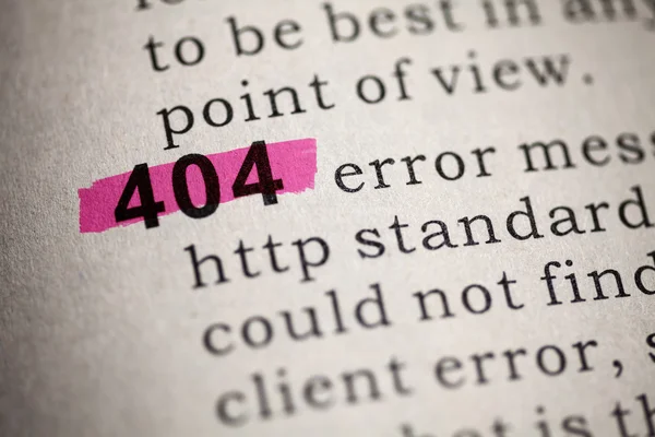 Errore http 404 — Foto Stock