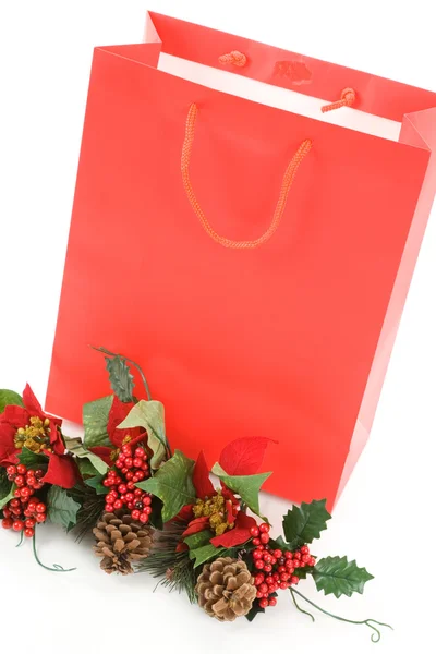 Torba na zakupy świąteczne — Zdjęcie stockowe