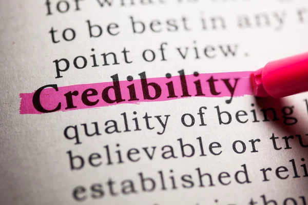 Credibilidade — Fotografia de Stock