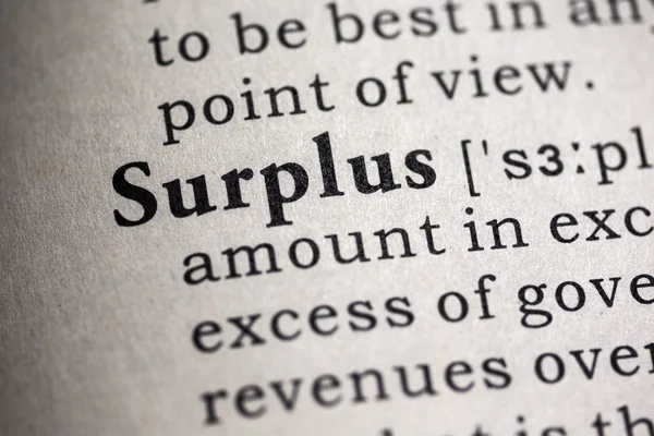 Surplus — Stock Photo, Image
