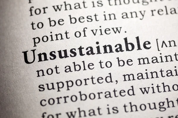 Unsustainable — Stock Photo, Image