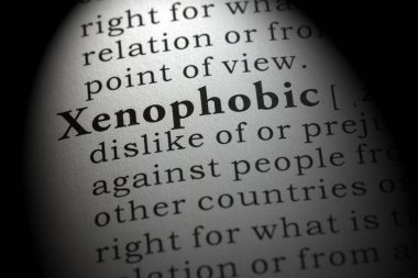 Sahte sözlük, yabancı düşmanlığının sözlük tanımı