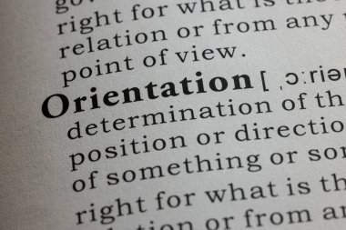 Sahte sözlük kelimesi, oryantasyonun sözlük tanımı