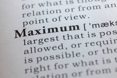 Sahte sözlük kelimesi, azami sözlük tanımı