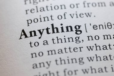 Sahte sözlük, herhangi bir şeyin sözlük tanımı