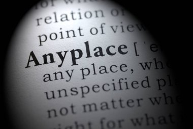 Sahte sözlük, herhangi bir yerin sözlük tanımı