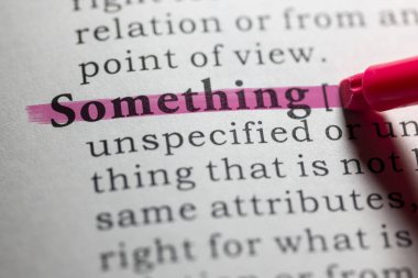 Sahte sözlük, bir şeyin sözlük tanımı