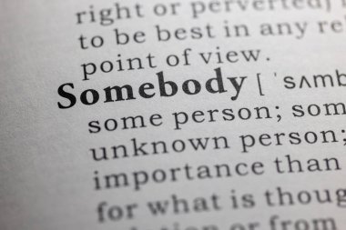 Sahte sözlük, birinin sözlük tanımı