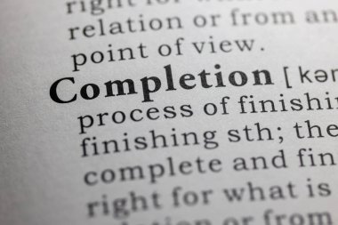 Sahte Sözlük Sözlüğü, Tamamlamanın Sözlük tanımı