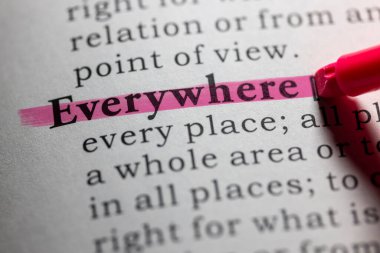 Sahte sözlük kelimesi, her yerin sözlük tanımı