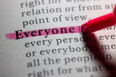 Sahte sözlük kelimesi, herkesin sözlük tanımı