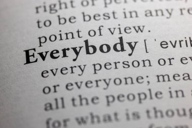 Sahte sözlük kelimesi, herkesin sözlük tanımı