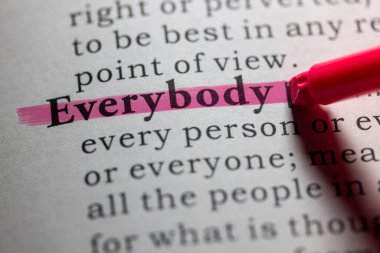 Sahte sözlük kelimesi, herkesin sözlük tanımı