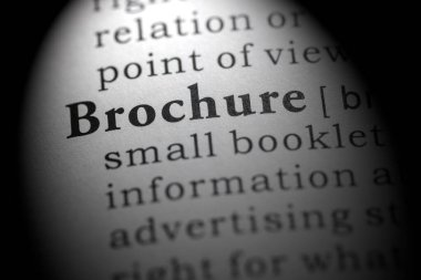 Sahte sözlük kelimesi, broşürün sözlük tanımı