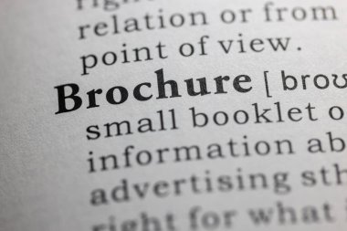 Sahte sözlük kelimesi, broşürün sözlük tanımı