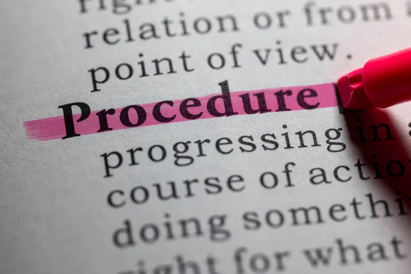 Fake Dictionary Word Dictionary Definition Procedure — Stock Photo, Image
