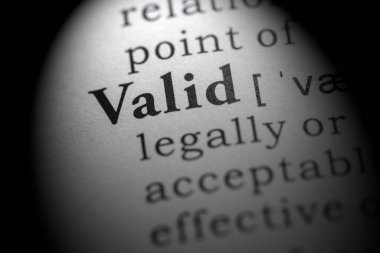 Sahte sözlük kelimesi, geçerli sözlük tanımı