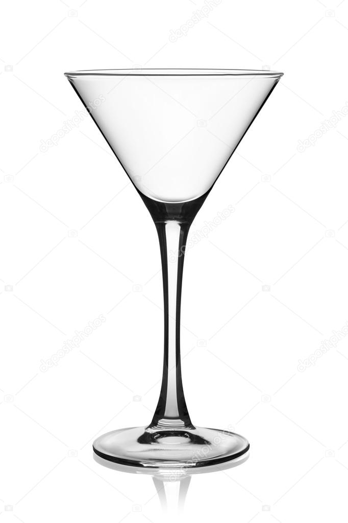 Empty martini glass.