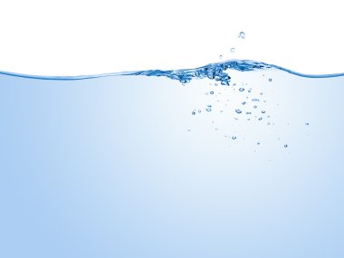 Dalga splash su yüzeyi ile.
