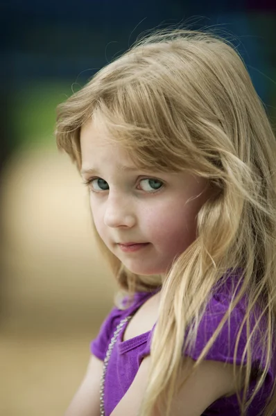 Depressed Little Girl — Stock Photo, Image