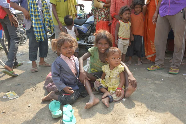 Gaya Bihar India June 2019 Poor Children Indian Slum Areas — Fotografia de Stock