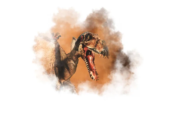 Диморфодон Динозавр Задньому Плані Диму — стокове фото