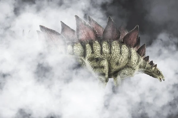 Stegosaurus Dinosaurie Rök Bakgrund — Stockfoto