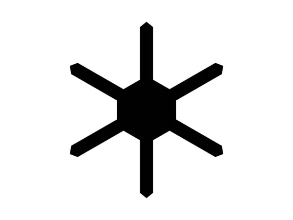 Copo Nieve Invierno Negro Aislado Icono Silueta — Vector de stock