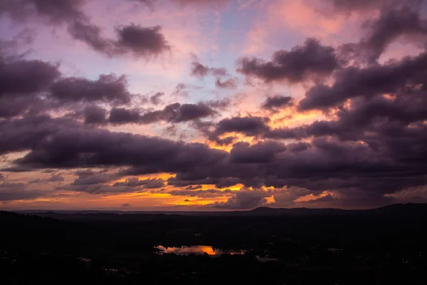 Landskap Himmelen Skumring Eller Solnedgang – stockfoto