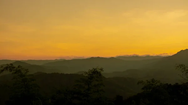 Гірський Пейзаж Час Сходу Сонця — стокове фото
