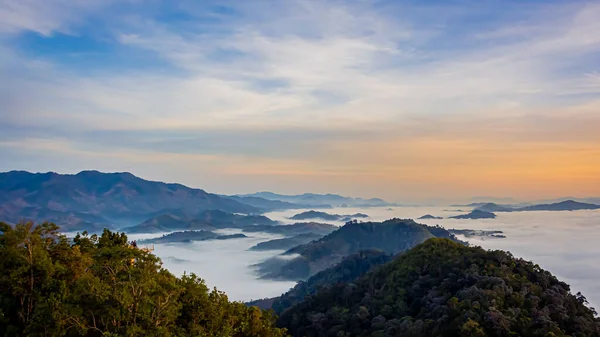 Betong Yala Thaïlande 2020 Talay Mok Aiyoeweng Skywalk Point Brouillard — Photo