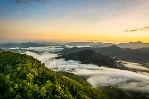 Betong Yala Thaïlande 2020 Talay Mok Aiyoeweng Skywalk Point Brouillard — Photo