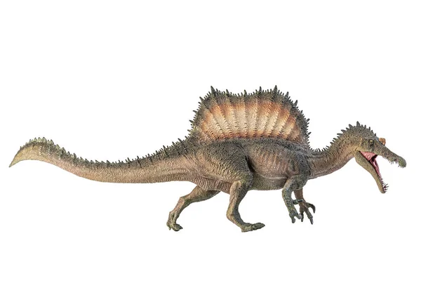 Spinosaurus Beyaz Arka Planda Dinozor — Stok fotoğraf