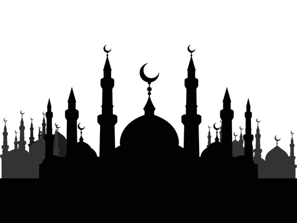 Diseño Vectorial Mezquita Con Tema Islam — Archivo Imágenes Vectoriales