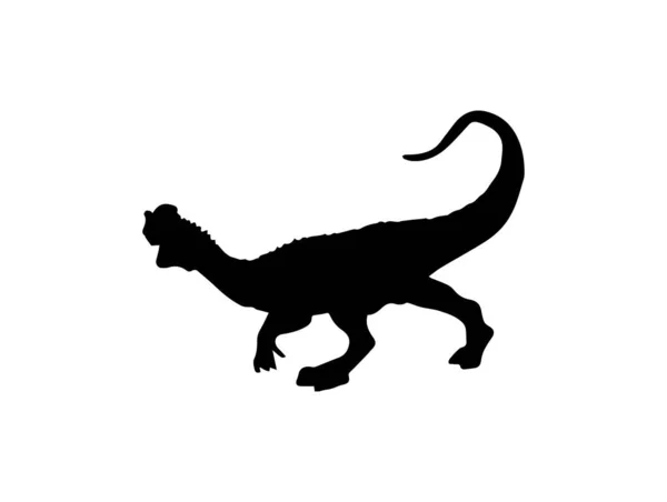 Dilophosauru Dinosaurie Isolerad Bakgrund — Stock vektor