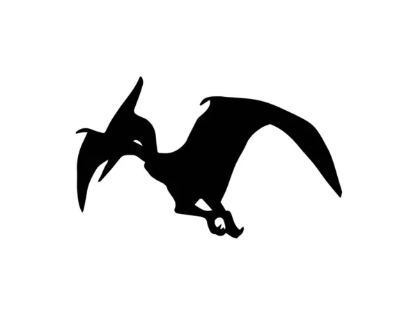 Pteranodon Pterodactyl 孤立した背景の恐竜 — ストックベクタ