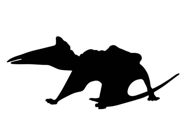 Quetzalcoatlus Dinosaurier Auf Isoliertem Hintergrund — Stockvektor