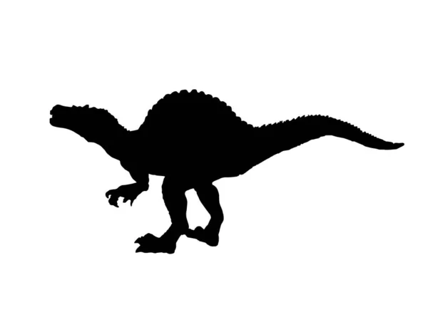 背景が孤立した恐竜スピノサウルス — ストックベクタ