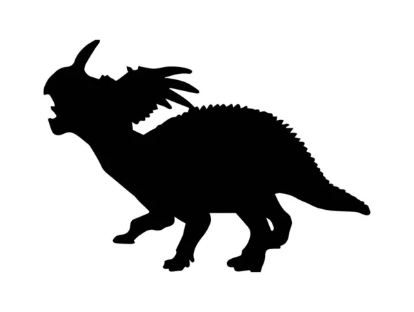 Styracosauru Dinosauro Sfondo Isolato — Vettoriale Stock