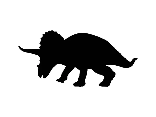 Triceratops Dinosauro Sfondo Isolato — Vettoriale Stock