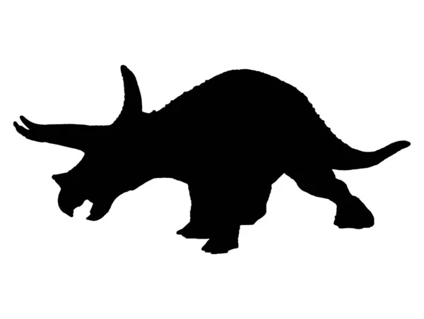 Triceratops Dinosaurie Isolerad Bakgrund — Stock vektor