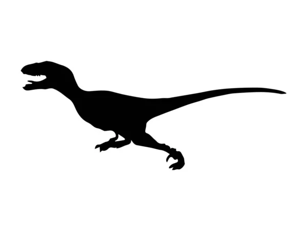 Velociraptor Dinosaure Sur Fond Isolé — Image vectorielle