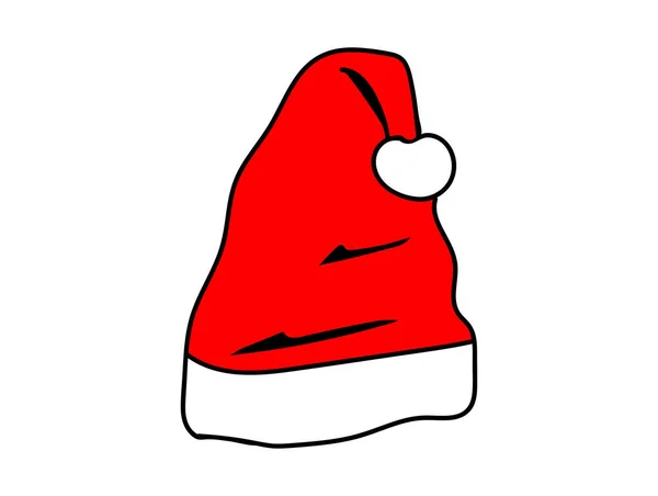 Sombrero Navidad Sobre Fondo Aislado — Archivo Imágenes Vectoriales