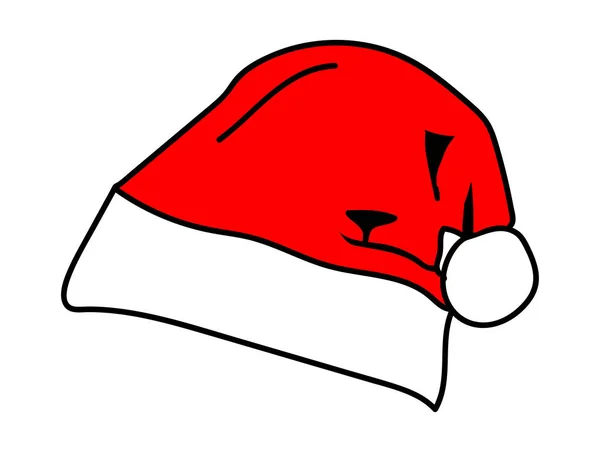 Рождественская Шляпа Изолированном Фоне — стоковый вектор