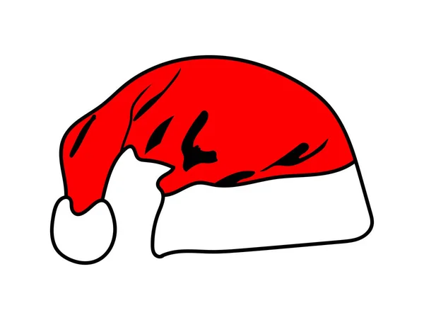 背景孤立的圣诞帽 — 图库矢量图片